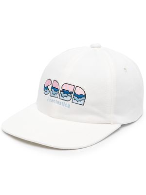 Casablanca Clouds embroidered baseball cap - White