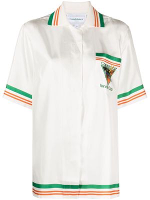 Casablanca Club Tennis silk shirt - White