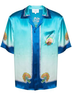 Casablanca Coquillage Coloré silk shirt - Blue