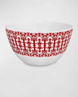 Casablanca Crimson Tall Cereal Bowls, Set of 4