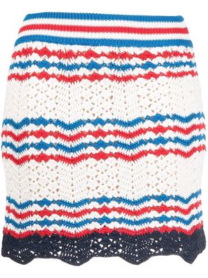 Casablanca crochet mini skirt - White