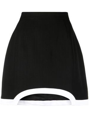 Casablanca cut-out contrast-trim mini skirt - Black