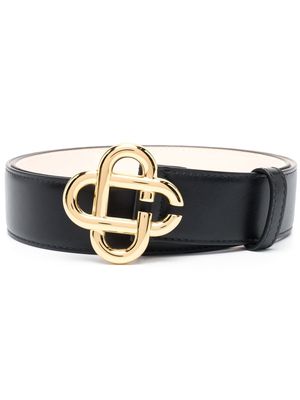 Casablanca decorative-buckle leather belt - Black