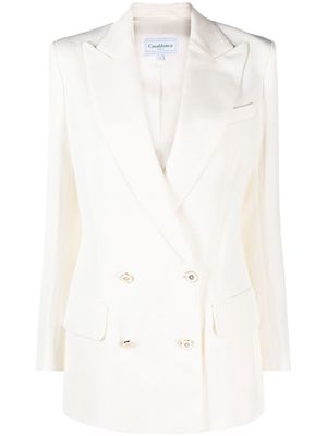 Casablanca double-breasted tailored blazer - White