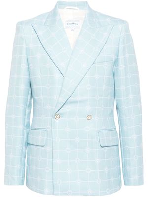 Casablanca double-breasted wool blazer - Blue