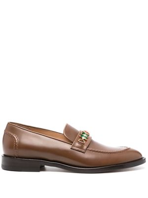 Casablanca embellished leather loafers - Brown