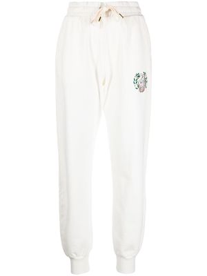Casablanca Embleme de Cygne embroidered track pants - White