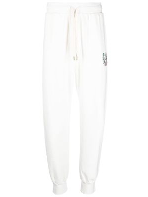 Casablanca embroidered-detail organic-cotton track-pants - Neutrals