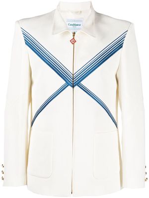 Casablanca embroidered Envelope shirt jacket - Neutrals