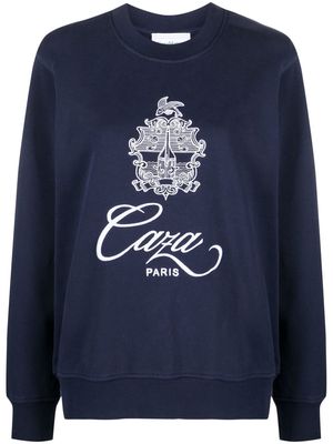 Casablanca embroidered-logo sweatshirt - Blue