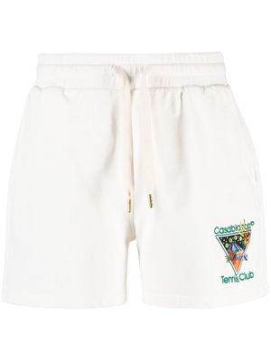 Casablanca embroidered-logo track shorts - White
