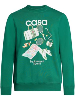 Casablanca Equipement Sportif organic cotton sweatshirt - Green