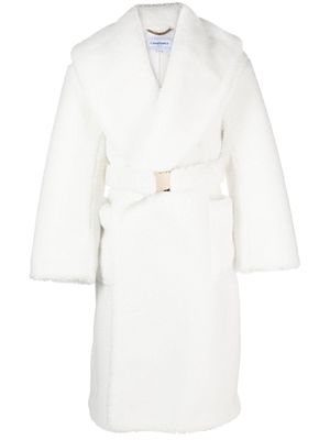 Casablanca faux-shearling robe - White