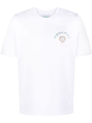 Casablanca For The Peace cotton T-shirt - White