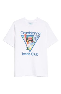 Casablanca Gender Inclusive Tennis Club Organic Cotton Graphic T-Shirt in La Joueuse