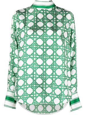 Casablanca geometric-pattern blouse - Green