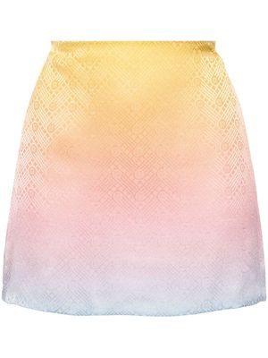 Casablanca gradient-effect silk miniskirt - Multicolour