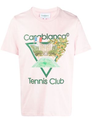 Casablanca graphic-print short-sleeve T-shirt - Pink