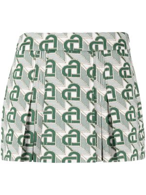 Casablanca Heart Monogram jacquard miniskirt - Green