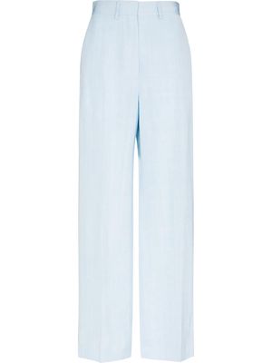 Casablanca high-waisted wide-leg tailored trousers - Blue