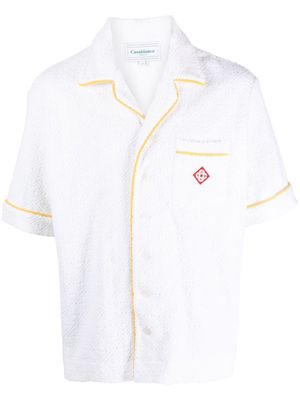 Casablanca jacquard-logo terry-cloth shirt - White