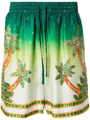 Casablanca Joyaux D'Afrique silk shorts - Green