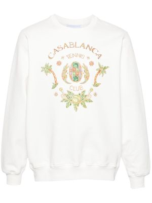 Casablanca Joyaux D'Afrique Tennis Club cotton sweatshirt - White