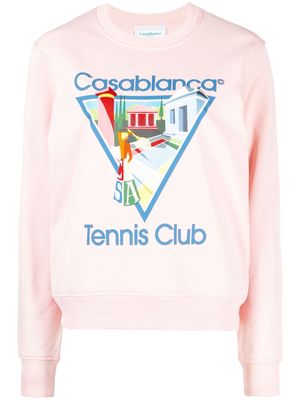 Casablanca La Joueuse organic-cotton sweatshirt - Pink
