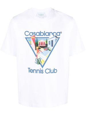 Casablanca La Joueuse organic cotton T-shirt - White