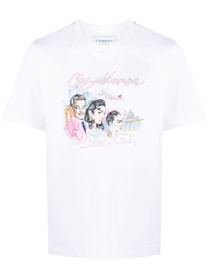Casablanca La Liaison printed T-shirt - White