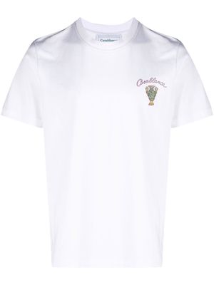 Casablanca L'amour En Fleur-print T-shirt - White