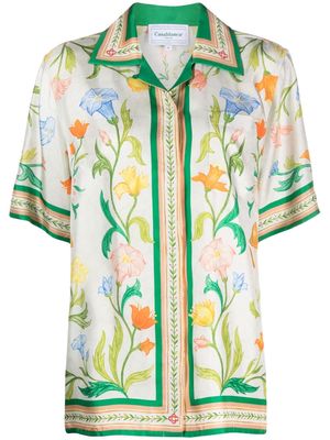 Casablanca L'Arche Fleurie silk shirt - Green
