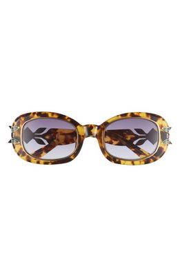 Casablanca Laurel Gradient Oval Sunglasses in T-Shell/Gold/Laurel/Brown