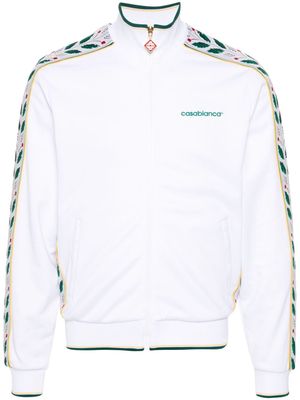 Casablanca Laurel logo-embroidered jacket - White