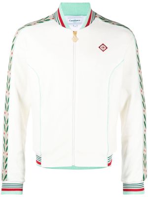 Casablanca Laurel logo-patch track jacket - White