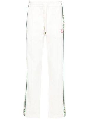 Casablanca Laurel organic cotton track trousers - White