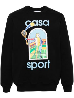 Casablanca Le Jeu organic-cotton sweatshirt - Black