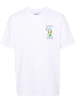 Casablanca Le Jeu-print cotton T-shirt - White