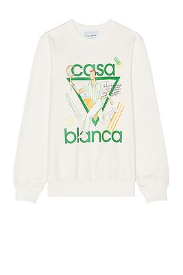 Casablanca Le Jeu Printed Sweatshirt in White