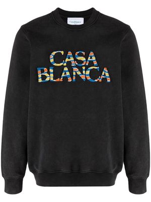 Casablanca logo-appliqué sweatshirt - Black