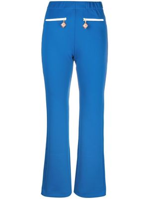 Casablanca logo-charm flared trousers - Blue