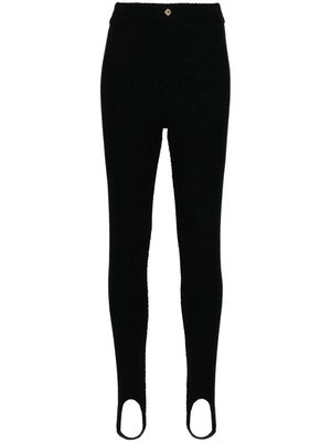 Casablanca logo-embossed stirrup leggings - Black