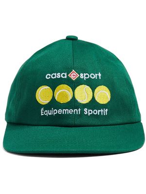Casablanca logo-embroidered cotton cap - Green