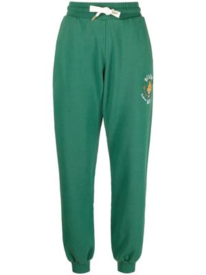 Casablanca logo-embroidered tapered track pants - Green