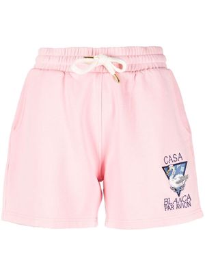 Casablanca logo-embroidered track shorts - Pink