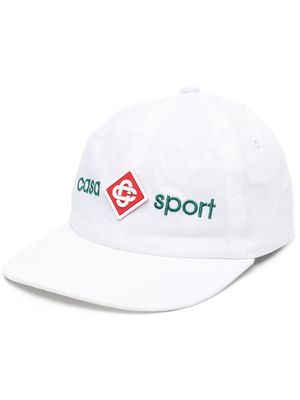 Casablanca logo-patch baseball cap - White