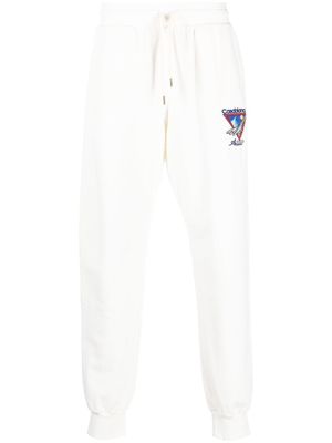 Casablanca logo-patch cotton joggers - White