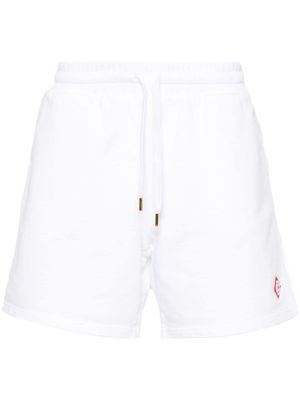 Casablanca logo-patch jersey track shorts - White