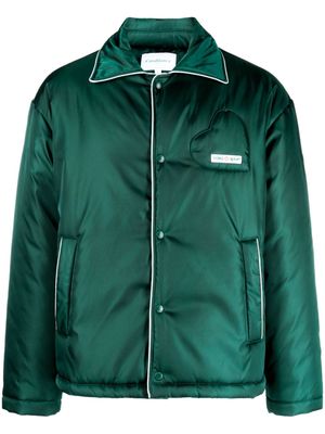 Casablanca logo-patch padded coach jacket - Green