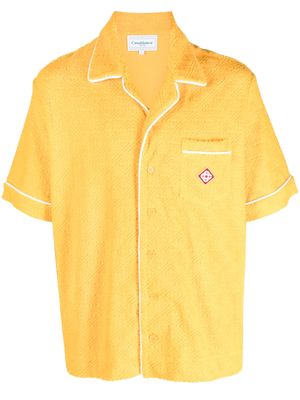 Casablanca logo-patch short-sleeve shirt - Yellow